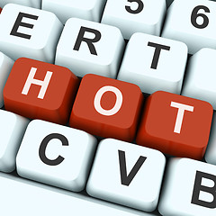 Image showing Hot Key Means Amazing Or Fantastic Deals\r