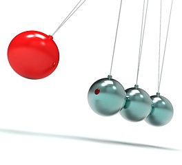 Image showing Newton Cradle Showing Energy And Action