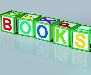 Image showing Books Blocks Shows Novels Non-Fiction And Reading