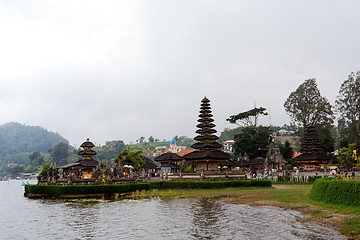 Image showing Pura Ulun Danu water temple on a lake Beratan. Bali