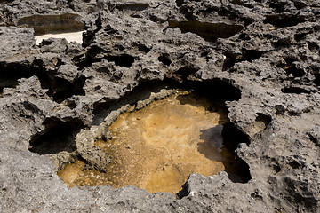 Image showing rock formation coastline at Nusa Penida island