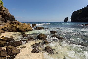 Image showing coastline at Nusa Penida island