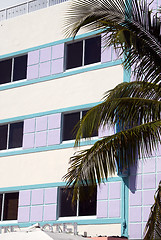 Image showing architecture hotel facade south beach miami florida