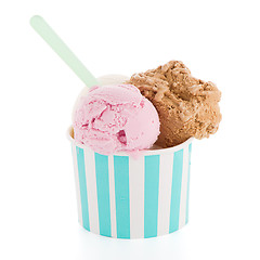 Image showing Ice cream scoop in paper cup