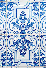 Image showing Traditional Portuguese glazed tiles