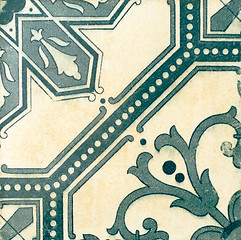 Image showing Traditional Portuguese glazed tiles