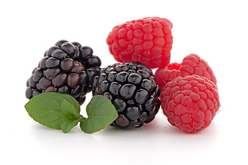 Image showing Raspberry with blackberry 