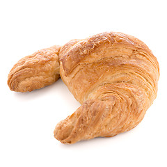 Image showing Fresh croissant on white