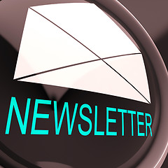 Image showing E-mail Newsletter Shows Letter Mailed Electronically Worldwide