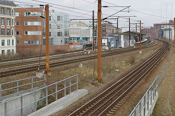 Image showing Railway track in Copenhagen