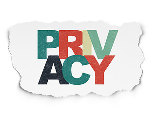 Image showing Safety concept: Privacy on Torn Paper background