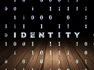 Image showing Safety concept: Identity in grunge dark room