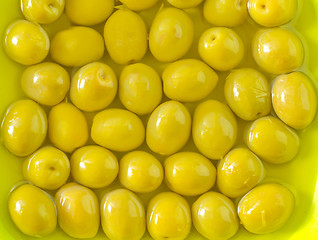 Image showing green olives