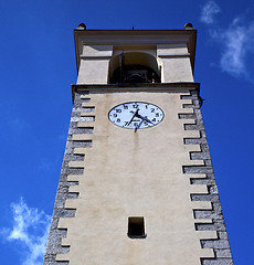 Image showing sumirago   in  italy   the   wall  and church tower bell sunny d