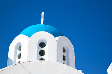 Image showing white cross  in santorini greece  