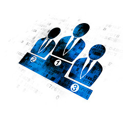 Image showing Marketing concept: Business Team on Digital background