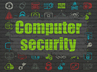 Image showing Privacy concept: Computer Security on wall background