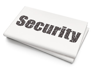 Image showing Protection concept: Security on Blank Newspaper background