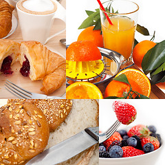 Image showing ealthy vegetarian breakfast collage