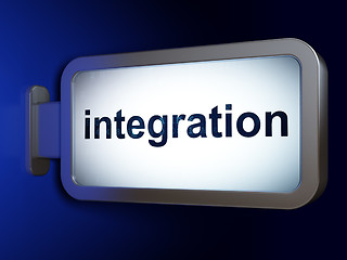 Image showing Finance concept: Integration on billboard background