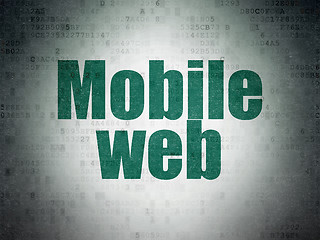 Image showing Web design concept: Mobile Web on Digital Paper background