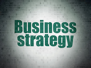 Image showing Business concept: Business Strategy on Digital Paper background