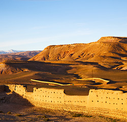 Image showing hill africa in morocco the old contruction         and   histori