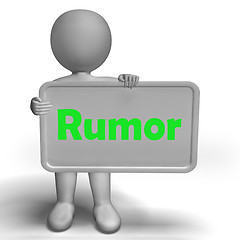 Image showing Rumor Sign Means Spreading False Information And Gossip