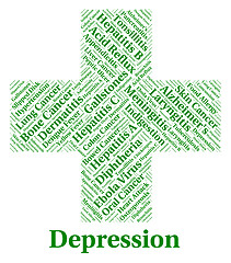 Image showing Depression Word Represents Lost Hope And Affliction