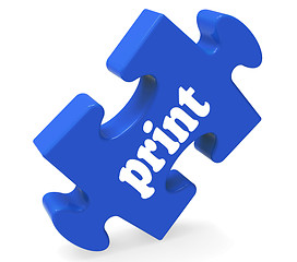 Image showing Print Key Shows Printing Copying Or Printout