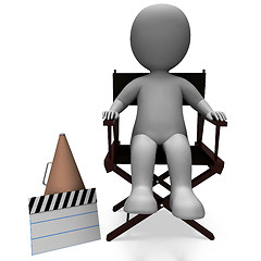 Image showing Film Director Character Shows Hollywood Directors Or Filmmaker