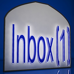 Image showing Inbox One Sign Shows New Messages