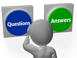 Image showing Questions Answers Buttons Show Problem Or Knowledge