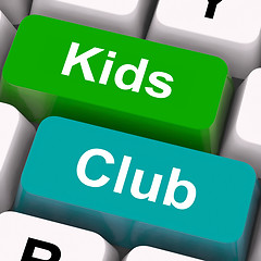 Image showing Kids Club Keys Mean Childrens Playing And Entertainment