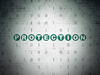Image showing Security concept: Protection on Digital Paper background