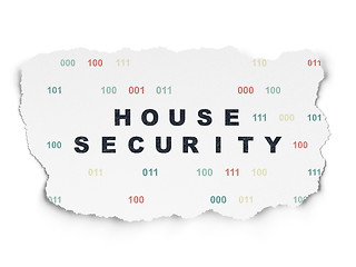 Image showing Security concept: House Security on Torn Paper background