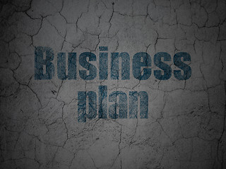 Image showing Business concept: Business Plan on grunge wall background