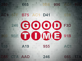 Image showing Timeline concept: Good Time on Digital Paper background