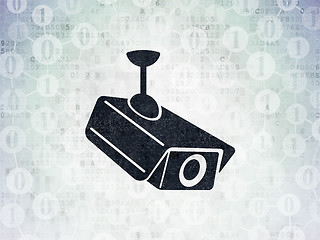 Image showing Security concept: Cctv Camera on Digital Paper background