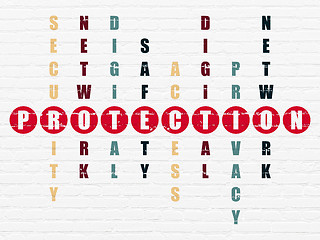 Image showing Privacy concept: Protection in Crossword Puzzle