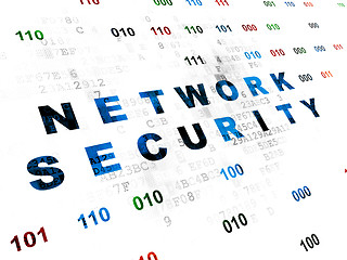 Image showing Privacy concept: Network Security on Digital background