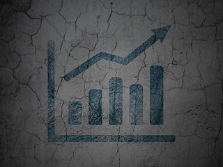 Image showing Marketing concept: Growth Graph on grunge wall background