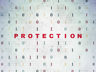 Image showing Safety concept: Protection on Digital Paper background