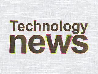 Image showing News concept: Technology News on fabric texture background