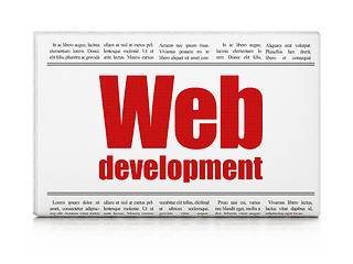 Image showing Web design concept: newspaper headline Web Development