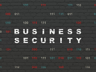 Image showing Protection concept: Business Security on wall background