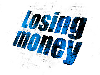 Image showing Money concept: Losing Money on Digital background