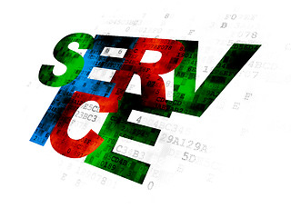 Image showing Business concept: Service on Digital background