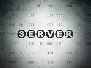 Image showing Web development concept: Server on Digital Paper background