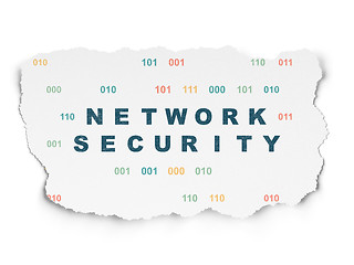 Image showing Protection concept: Network Security on Torn Paper background